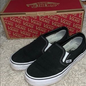 Black and white vans